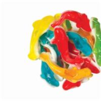 Gummy Sandsharks · Fruity flavored colors include: red, blue, green, and yellow. Corn syrup, sugar, gelatin, ci...