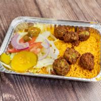 Falafel over rice Platter · 