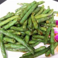 Sauteed String Bean · Served with choice of rice. 