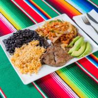 Bistec a La Mexicana Plato · Steak.