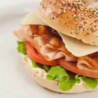 The Bagel Club Sandwich · A loaded bagel club sandwich served on your favorite bagel from Brooklyn Bagel Bakery.