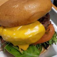 Old Fashion Cheeseburger · Premium short rib burger with 2 slices of cheddar cheese  lettuce, tomato, ketchup, and our ...