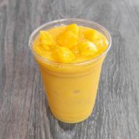 Mango Madness · Mango, pineapple sorbet and passion fruit.