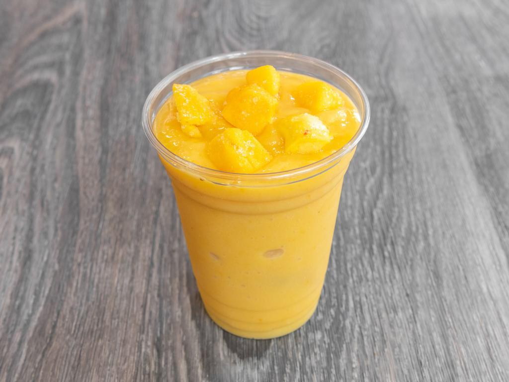 Mango Madness · Mango, pineapple sorbet and passion fruit.