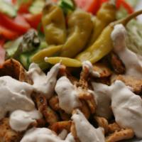 Chicken Gyro Salads  · Includes: Lettuce, Tomatoes, Cucumber, Banana Peppers, Onion