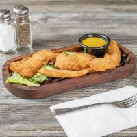 Chicken Fingers · Served with honey mustard sauce with French fries