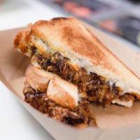 The Don Juan Sammie · Pulled pork grilled cheese.