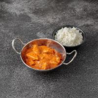 Chicken Tikka Masala · Boneless white meat chicken simmered in a tomato and onion sauce.