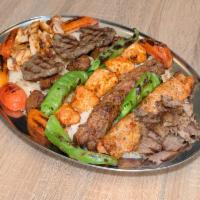 35. Sofra Special · Our special mix of shish kebab, chicken kebab, lamb Adana, chicken Adana, lamb gyro, chicken...