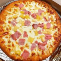 Hawaiian Pizza · Pineapple, ham and mozzarella.
