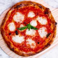 Margherita Pizza · Tomato sauce, fiordilatte mozzarella and fresh basil.