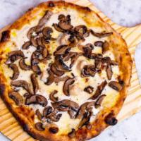 Formaggi e Funghi Pizza · Gruyere,gorgonzola, fiordilatte mozzarella, with garlic and herbs roasted mushrooms, truffle...