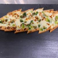 Chicken Broccoli Pide · Oven roasted chicken breast with shredded mozzarella cheese and fresh broccolis.
