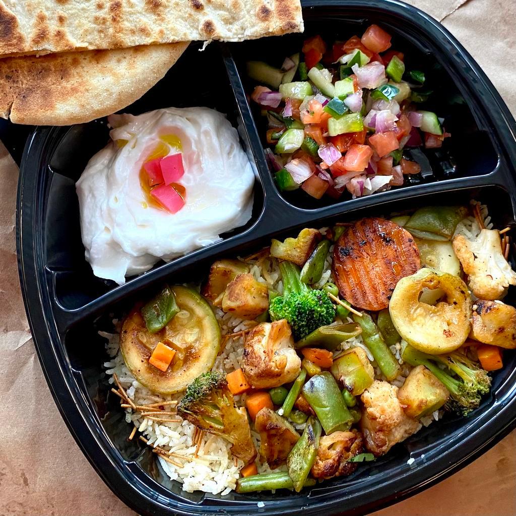 Choose A Platter · $8.00 - $12.00 Long grain rice, farmer's salad, pita bread, a choice of protein and a choice of dip Substitute rice with fries at no extra charge