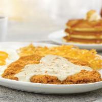 ½-lb. Chicken Fried Steak and Eggs · Smothered in savory country gravy.