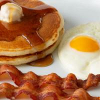 2-2-2 Breakfast · Two eggs, any style, two buttermilk pancakes and a choice of, two cherrywood-smoked bacon st...