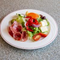 Antipasto Salad · Lettuce, salami, provolone, soppressata, and mixed sweet vegetables.