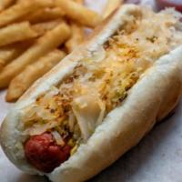 New York Dog · Sauerkraut and spicy brown mustard.
