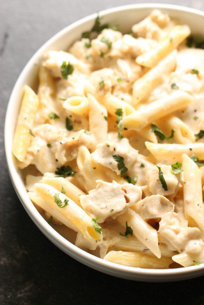 Grilled Chicken with Alfredo Sauce · 