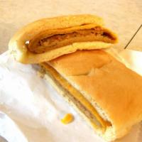 Coco Bread with Beef Patty · 