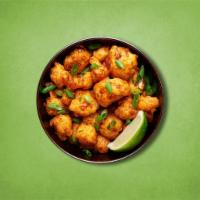 Gobi Glory 65 · Cauliflower fritters fried in spicy batter and then sauteed with our special sauce