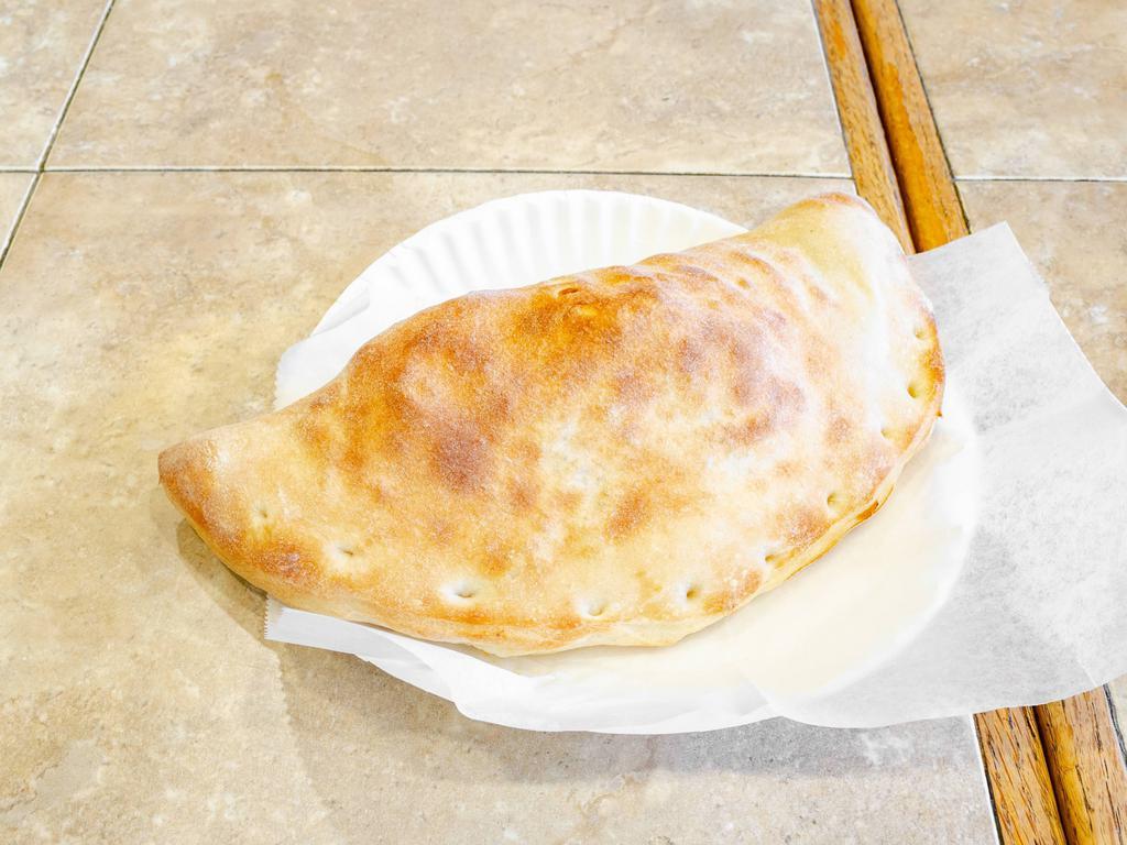Spinach, Chicken and Cheese Calzone · 