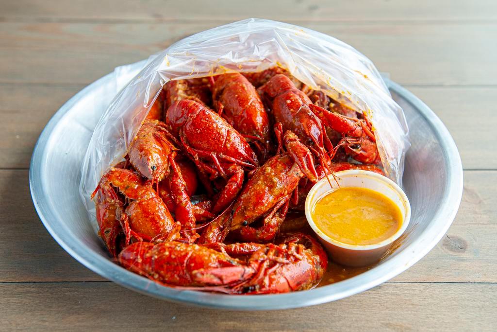 Crawfish · During crawfish season, we sell it by the pound. You can choose your favorite flavor for us to toss it in.