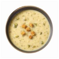 Broccoli Cheddar Soup · generous pieces of broccoli, creamy sharp cheddar cheese and a touch of spice.
calories: sma...