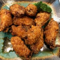 Soy Garlic and Spicy Fried Chicken · 8 pieces of fried chicken wings marinated in soy and garlic