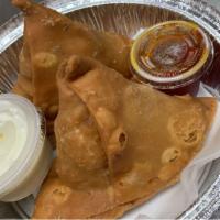 2 Piece Potato Samosa · Made using mashed potatoes and marinated with special In-house seasoning. Served with tamari...