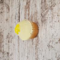 Lemon Cupcake · Lemon cake with lemon buttercream icing and topped with sprinkles.