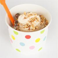 Salted Caramel Frozen Yogurt · Low-fat, dairy, cream, gluten-free. Includes up to three fruits and toppings. 