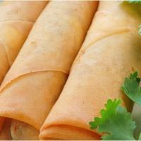 3. Spring Roll · 1 piece. Rice paper or crispy dough filled with shredded vegetables. 