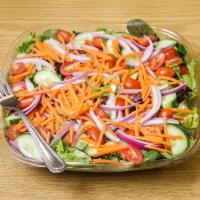 Family Size Spring Salad · Leafy green and a variety of fresh veggies. Serves 4. Dressing not included