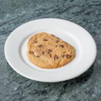 Chocolate Chip Cookie · Baked sweet dough.