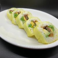 5 Pieces Vegetable Roll · Avocado, shiitake, asparagus, cucumber, cilantro, mango and kanpyo wrapped with soy paper. V...