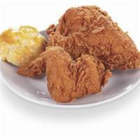 2 Piece White Chicken Meal · Our 2 pieces of chicken meal comes with a biscuit.