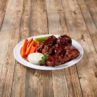 10 BBQ Wings · Served with celery and carrots.