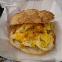 Egg and Cheese Croissant Breakfast · 