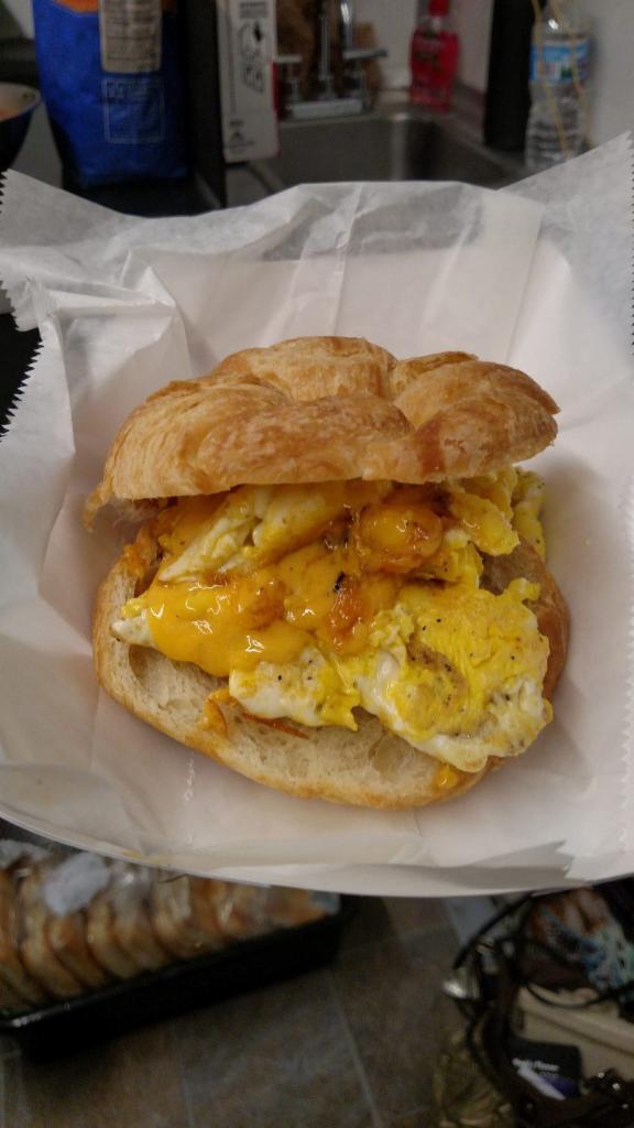Egg and Cheese Croissant Breakfast · 