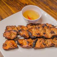 Pinoy BBQ Skewers  · 5 pieces marinated pork barbecue. 
One skewer per order.