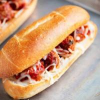 Meatball Parmesan Sub Combo · Comes with side and 16 oz. drink.