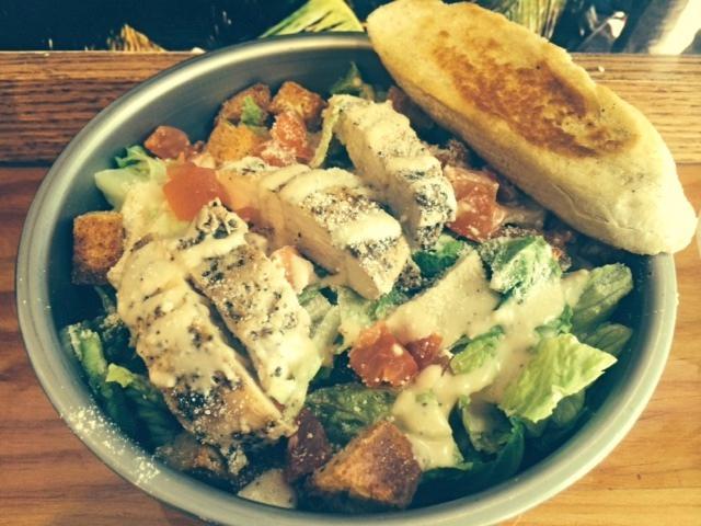 Caesar Salad · Fresh romaine tossed with grilled chicken, croutons and Parmesan cheese