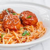 4. Meatball Spaghetti · Linguine and marinated meatballs.