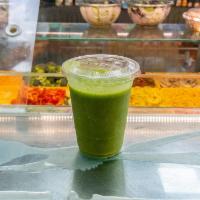 Green Island Smoothie · Kale, banana, spinach, mango, almond milk or apple juice.