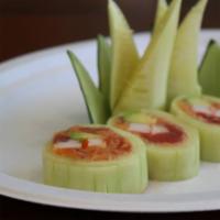 Naruto  Roll · Spicy tuna, kani, avocado wrap with cucumber no rice