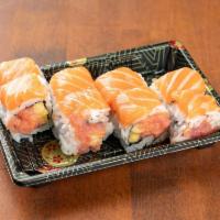 Hawaii Roll · Crunchy spicy tuna, mango and salmon