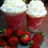 Trol · Frozen Blended strawberries with sweetened condensed milk topped with whip cream and more sw...