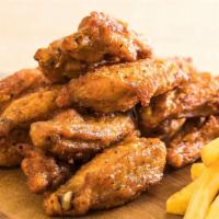 Bone-in Wing 6 Pieces · Naked wings, toss with flavor of choice, served with a side of ranch.
