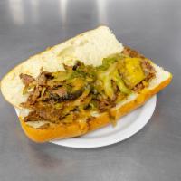 Philly Cheesesteak Specialty · Beef, yellow American, peppers and onions.